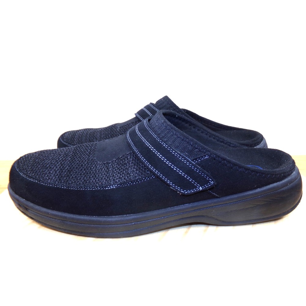 Orthofeet Hudson Slip On‎ Clog Mule 334 Mens Black Size 14 D Orthopedic Slippers